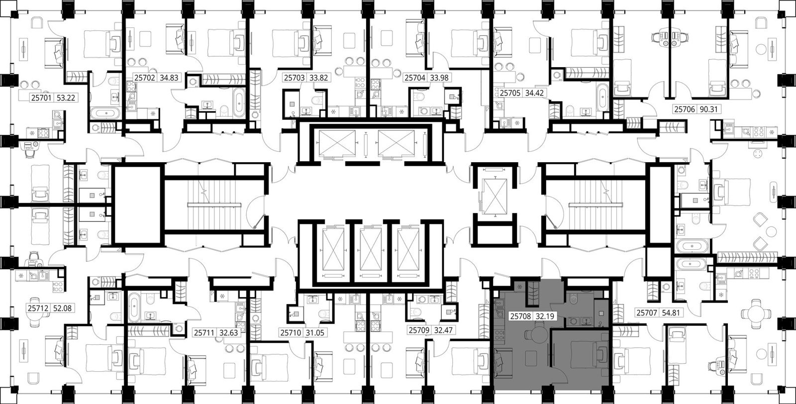 1-комнатная квартира, 32,2 м² — фото 2