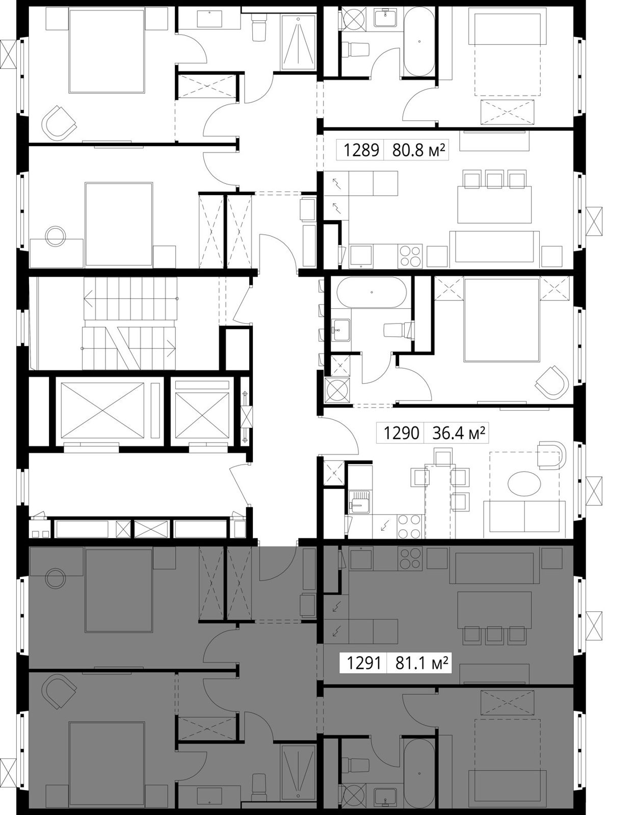 3-комнатная квартира, 81,1 м² — фото 2