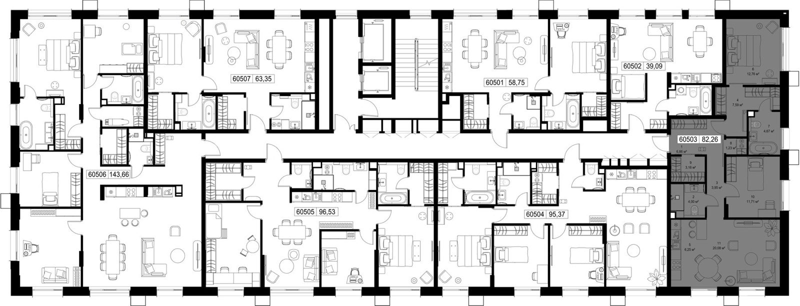 2-комнатная квартира, 82,3 м² — фото 2