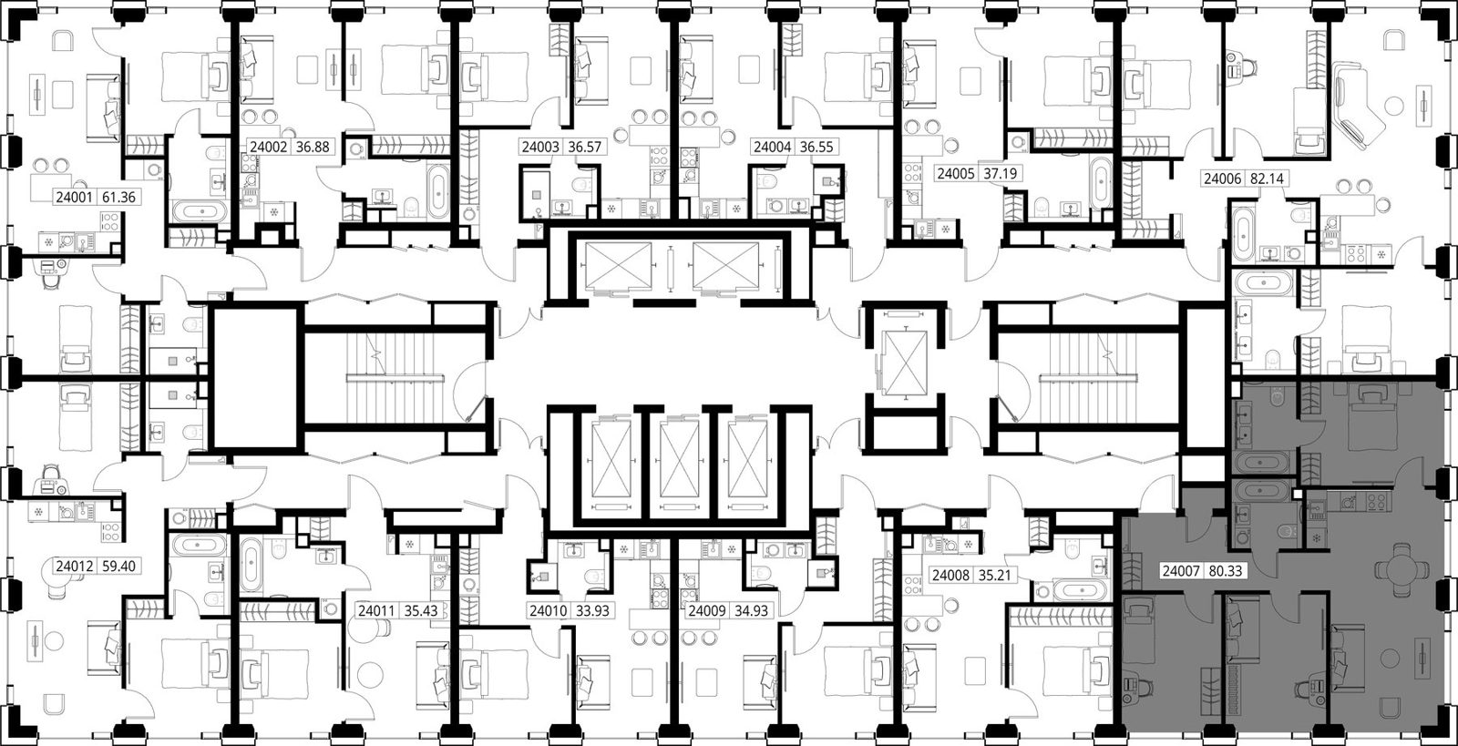 3-комнатная квартира, 80,3 м² — фото 2