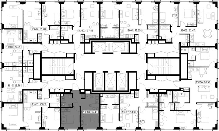 1-комнатная квартира, 35,5 м² — фото 2
