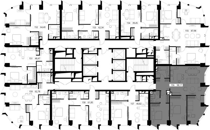 3-комнатная квартира, 98,3 м² — фото 2