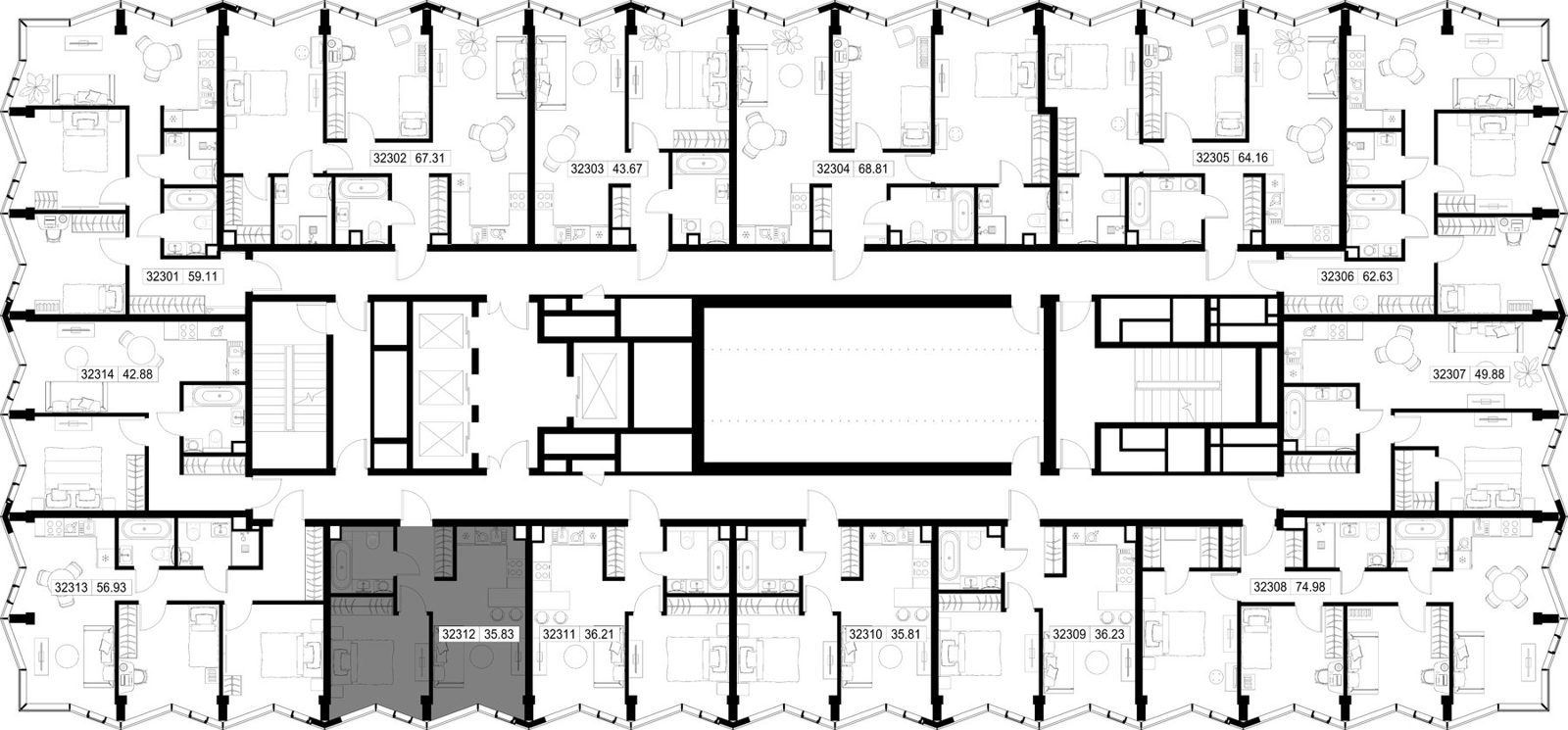 1-комнатная квартира, 35,8 м² — фото 2