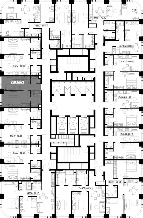 1-комнатная квартира, 37,5 м² — фото 2