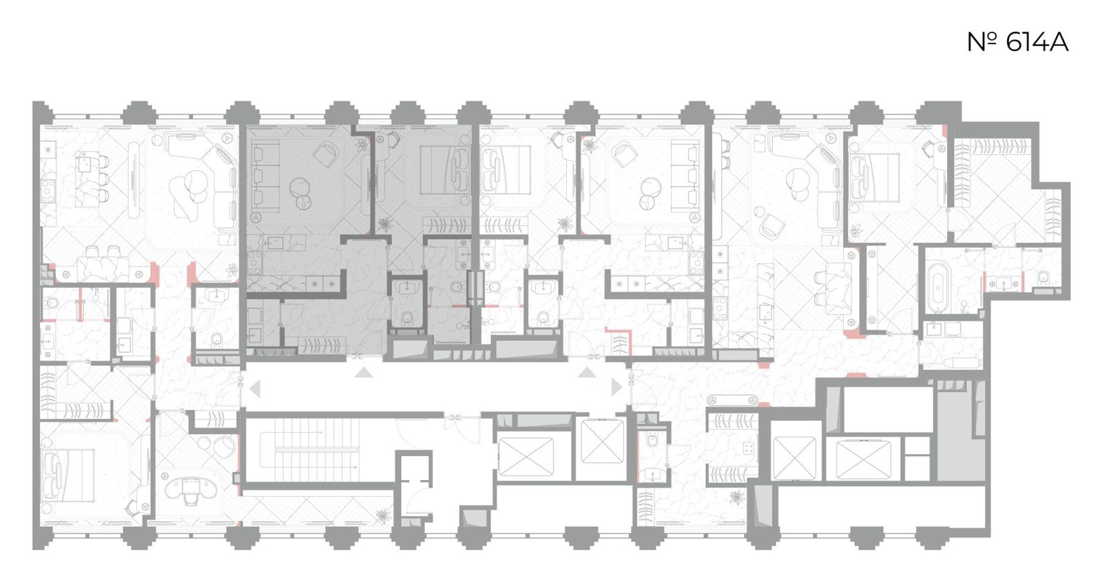 1-комнатная квартира, 61,7 м² — фото 2