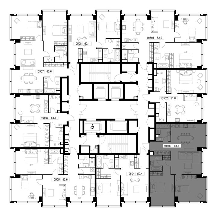 2-комнатная квартира, 83,5 м² — фото 2