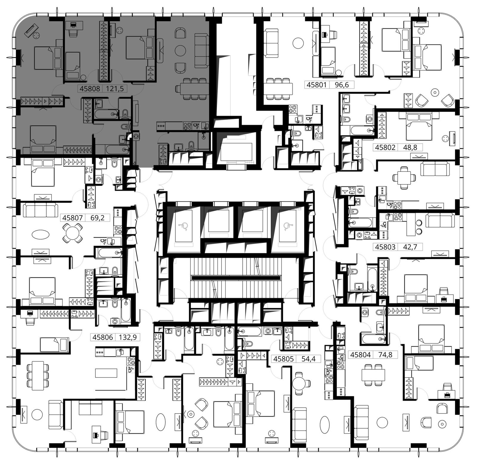 4-комнатная квартира, 121,5 м² — фото 2