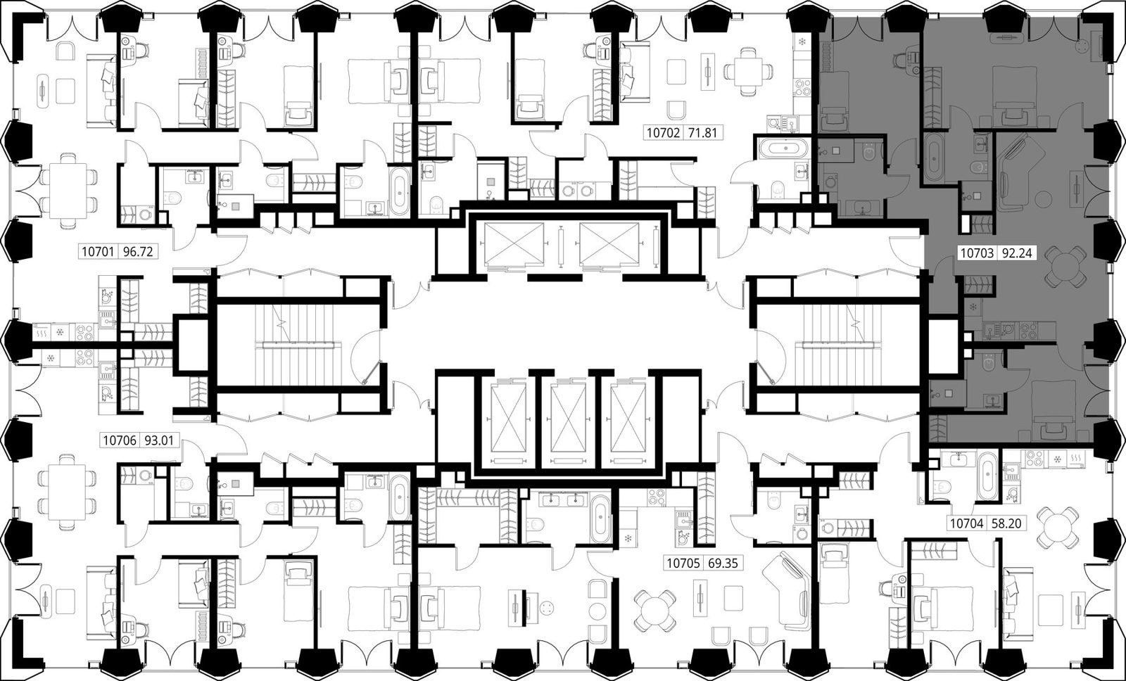 3-комнатная квартира, 92,2 м² — фото 2