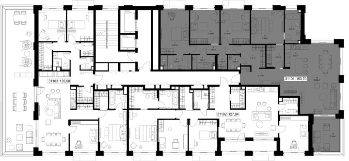 4-комнатная квартира, 153,7 м² — фото 2
