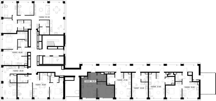 1-комнатная квартира, 39,2 м² — фото 2