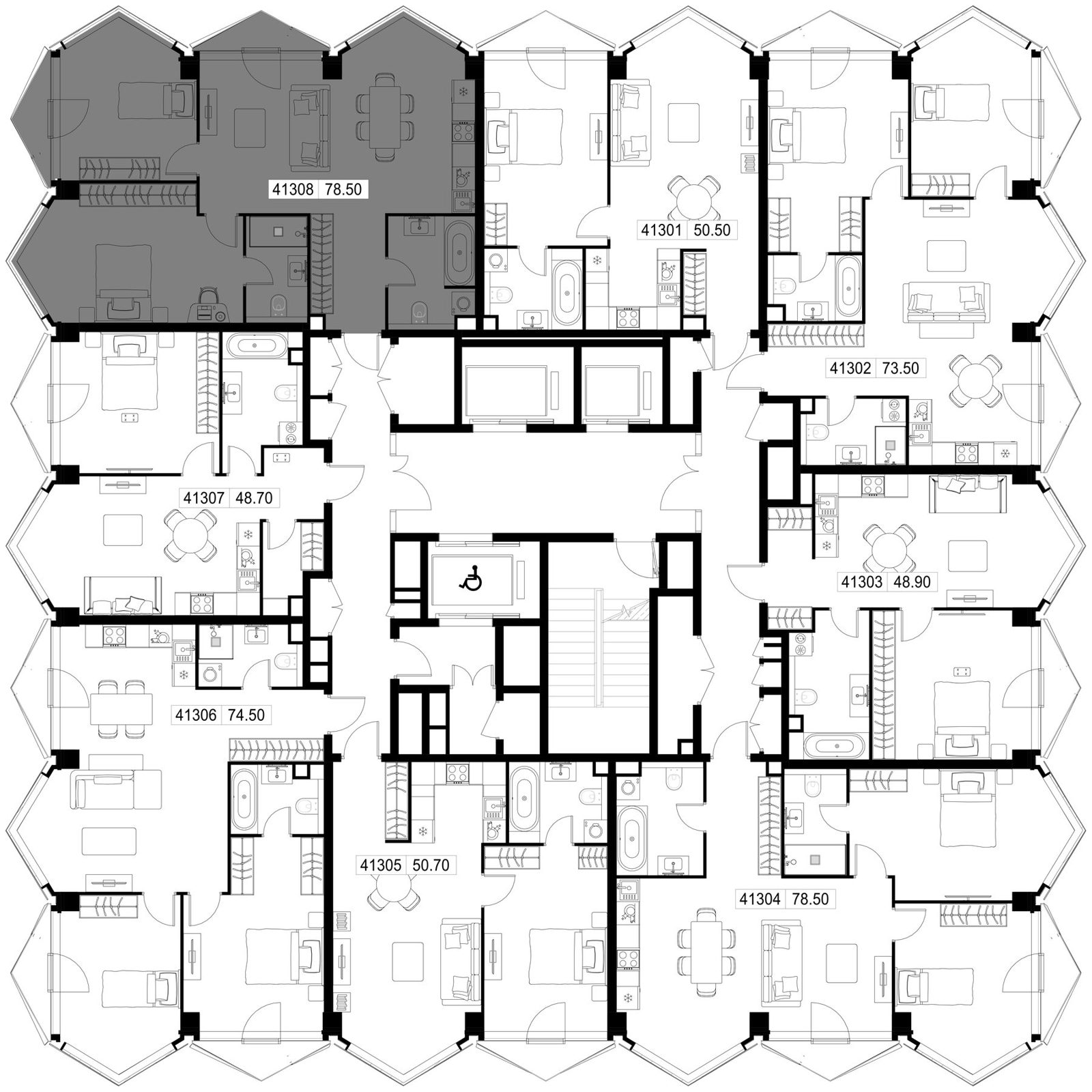 2-комнатная квартира, 78,5 м² — фото 2