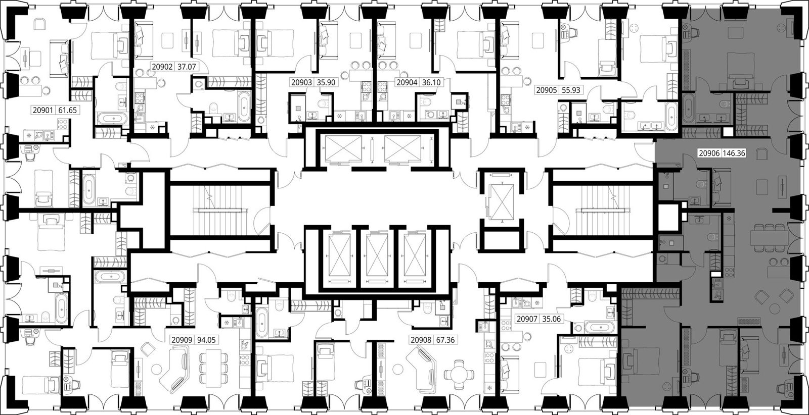 4-комнатная квартира, 147,4 м² — фото 2