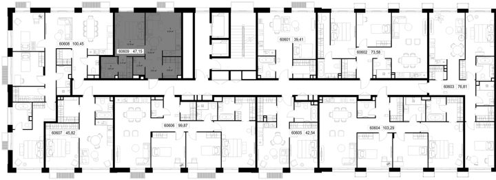 1-комнатная квартира, 47,1 м² — фото 2
