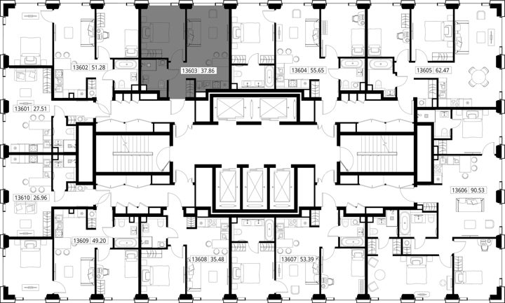 1-комнатная квартира, 37,9 м² — фото 2