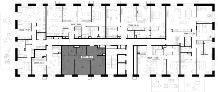 2-комнатная квартира, 62,4 м² — фото 2