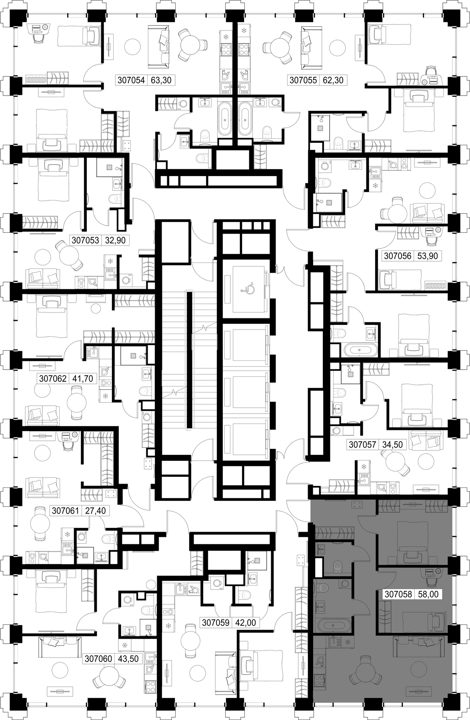 2-комнатная квартира, 58 м² — фото 2