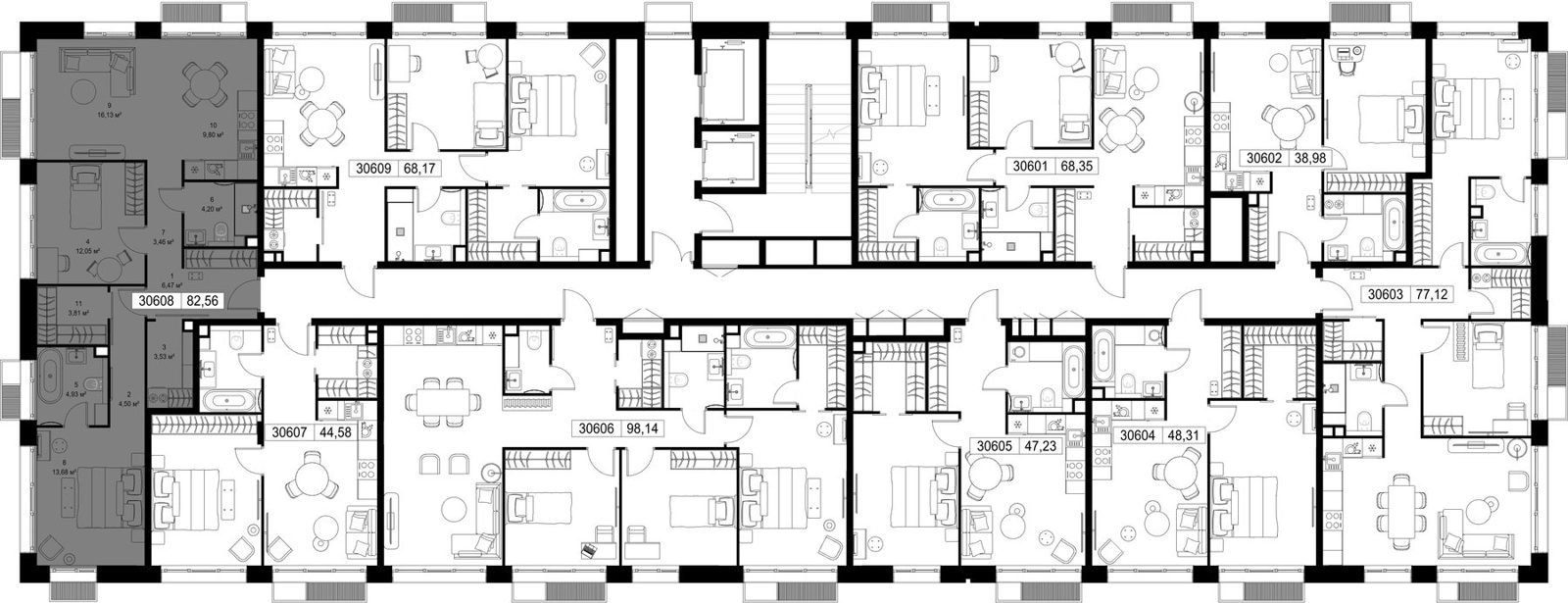 2-комнатная квартира, 82,6 м² — фото 3