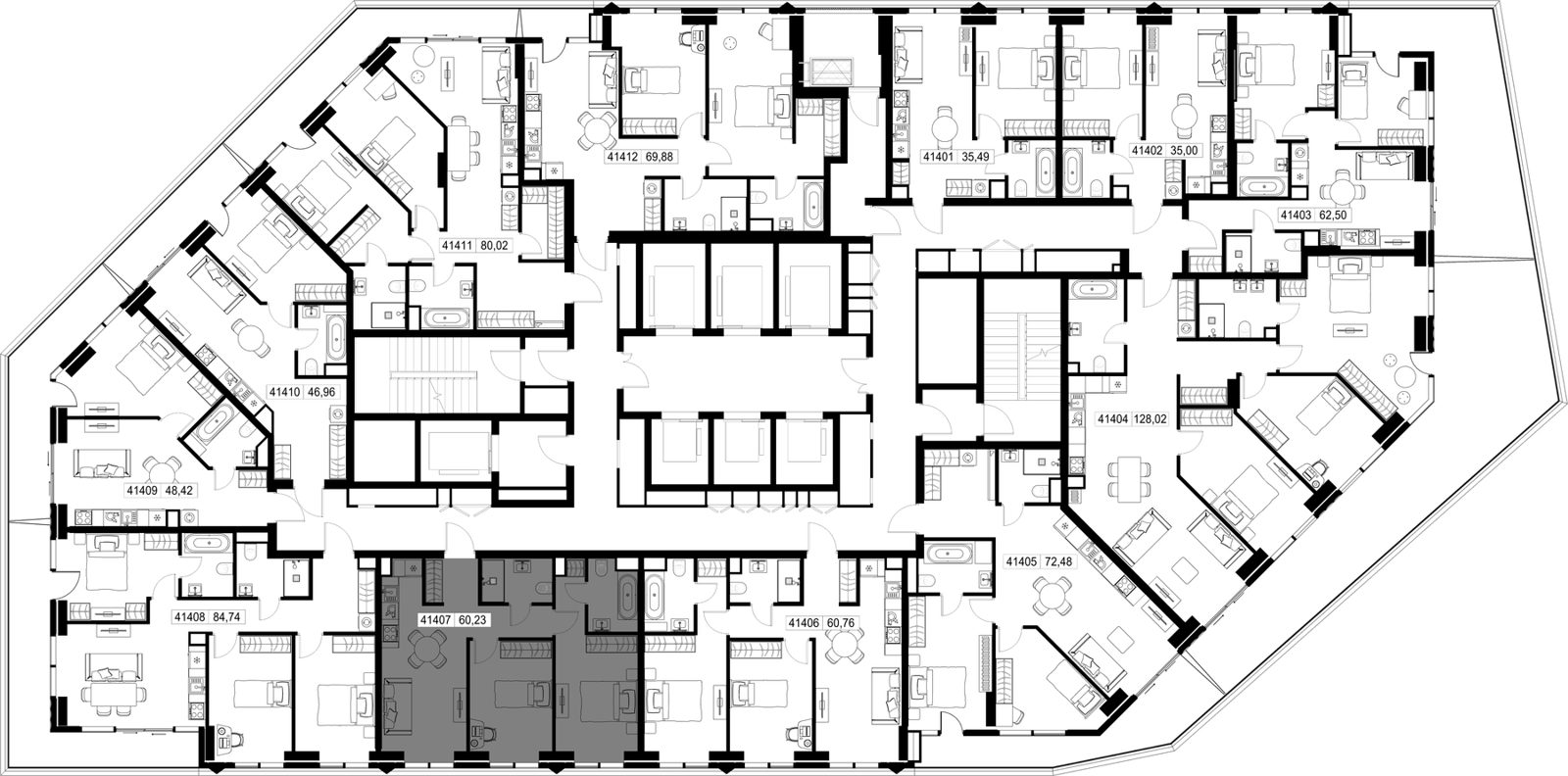 2-комнатная квартира, 60,2 м² — фото 2