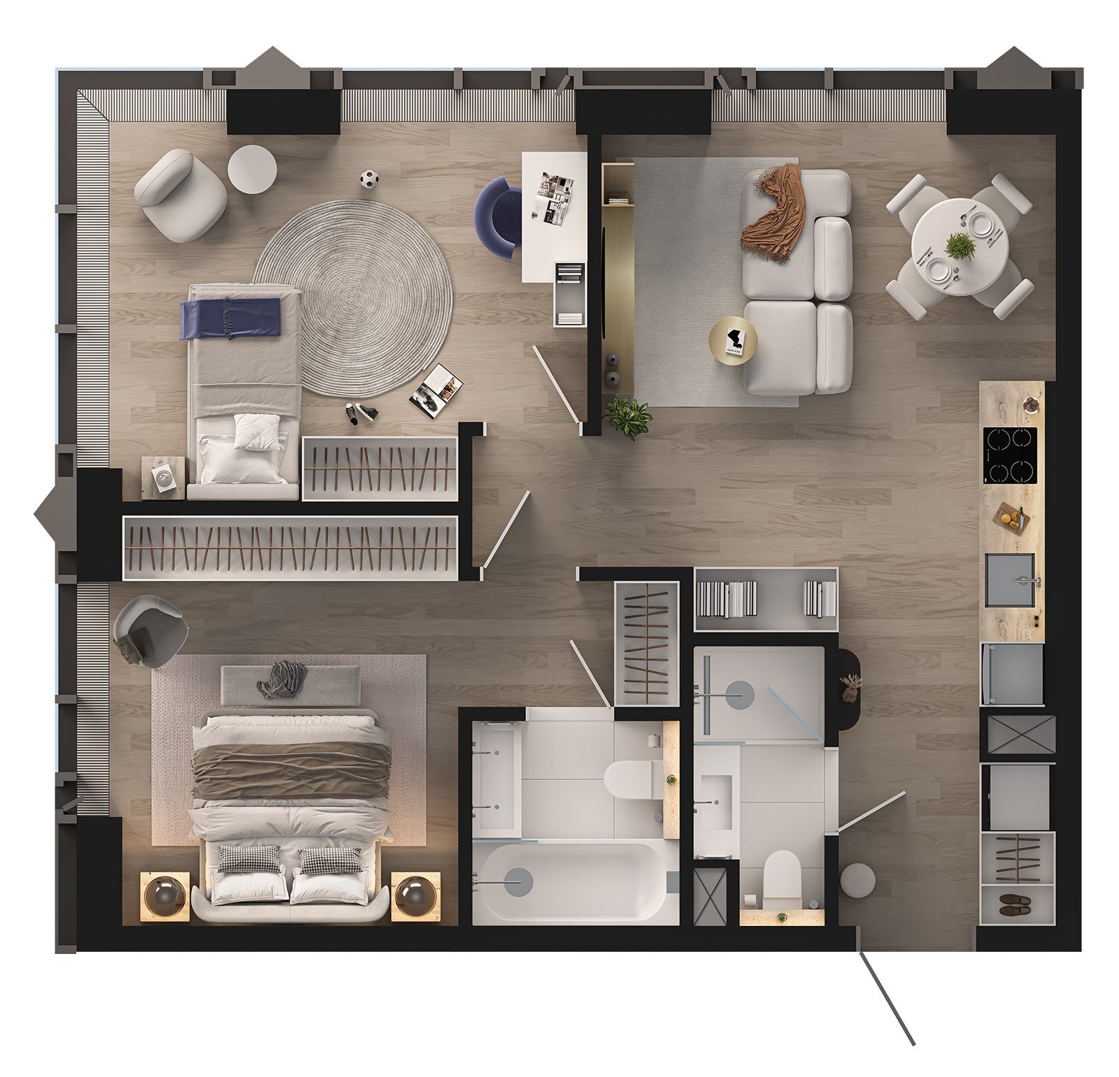 2-комнатная квартира, 63,1 м² — фото 2
