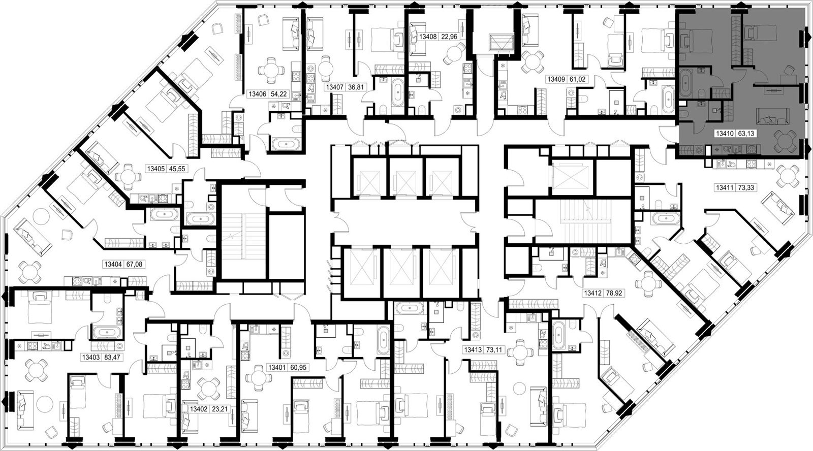 2-комнатная квартира, 63,1 м² — фото 3