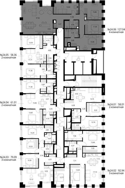 4-комнатная квартира, 127 м² — фото 2