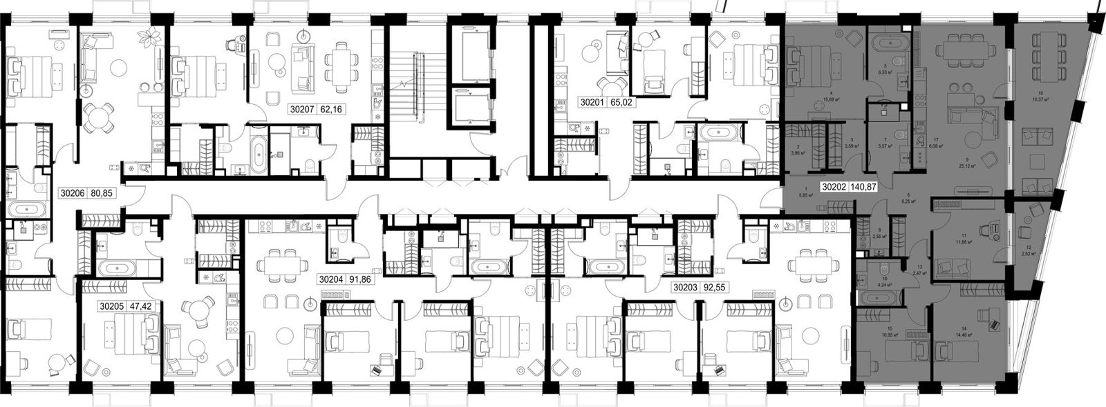 4-комнатная квартира, 140,9 м² — фото 2