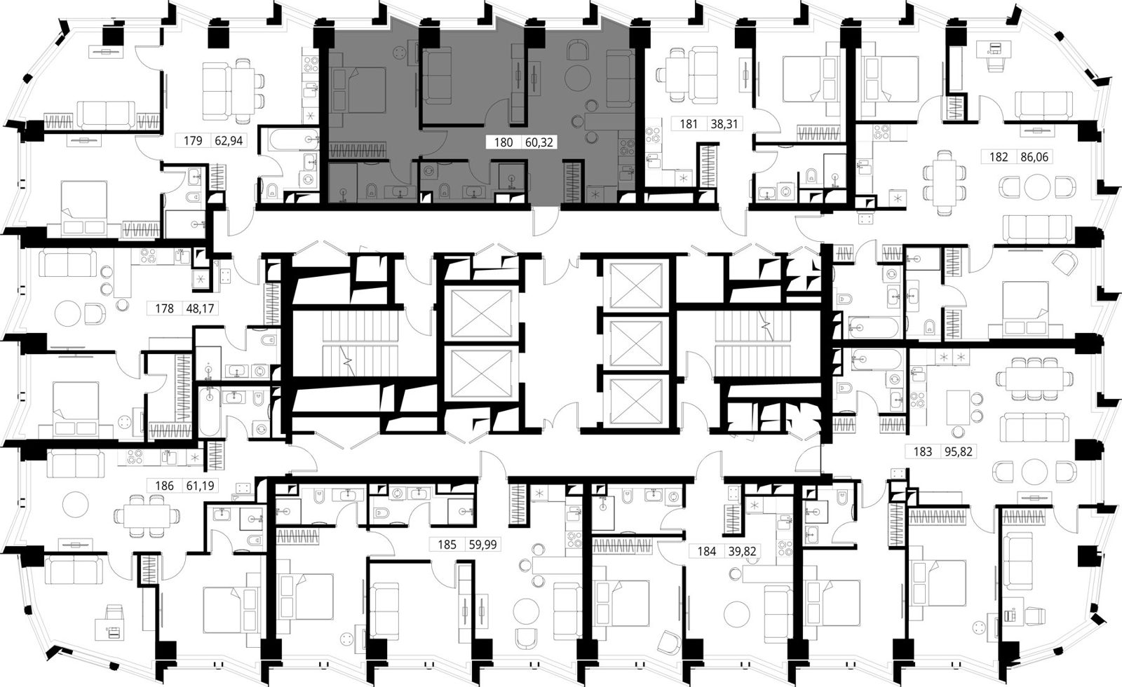 2-комнатная квартира, 62,1 м² — фото 2
