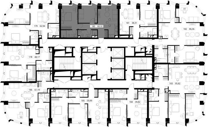 2-комнатная квартира, 62,1 м² — фото 2
