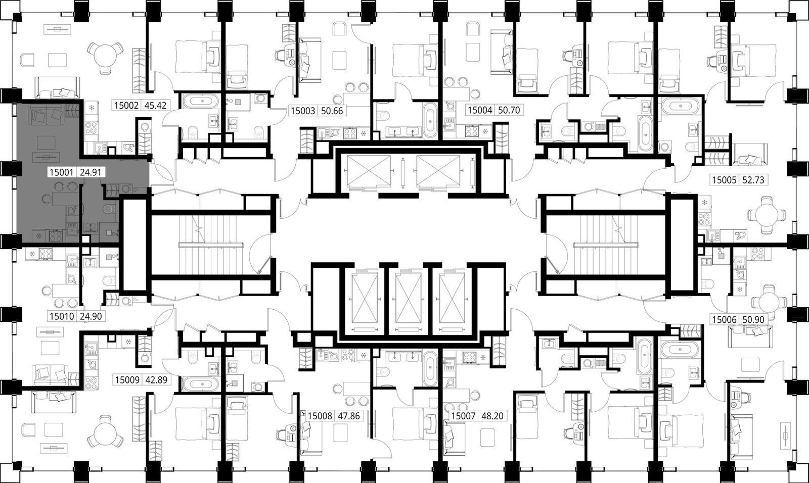 Квартира-студия, 24,9 м² — фото 2