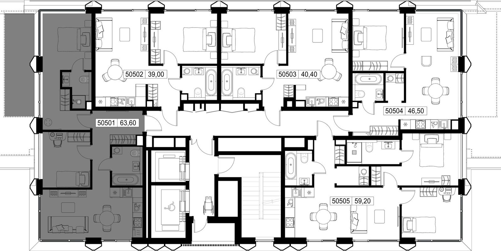 2-комнатная квартира, 63,6 м² — фото 2