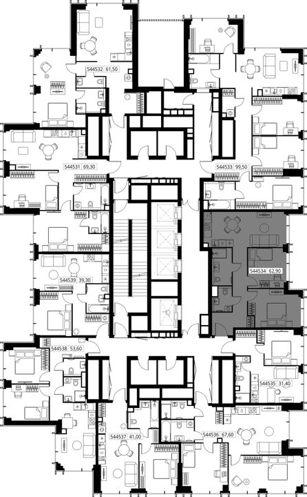 2-комнатная квартира, 62,9 м² — фото 2