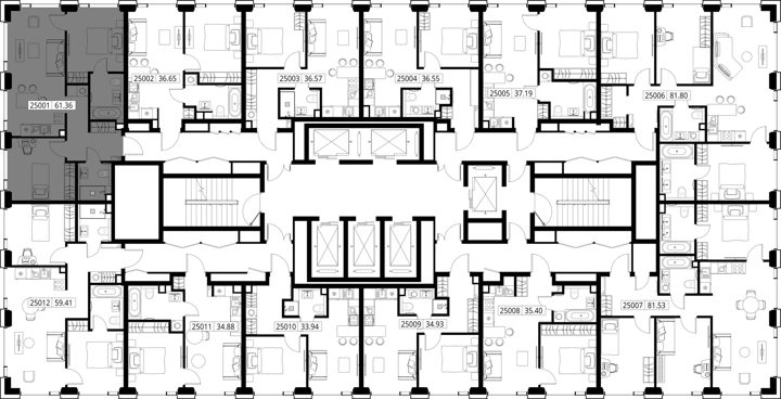 2-комнатная квартира, 61,4 м² — фото 2