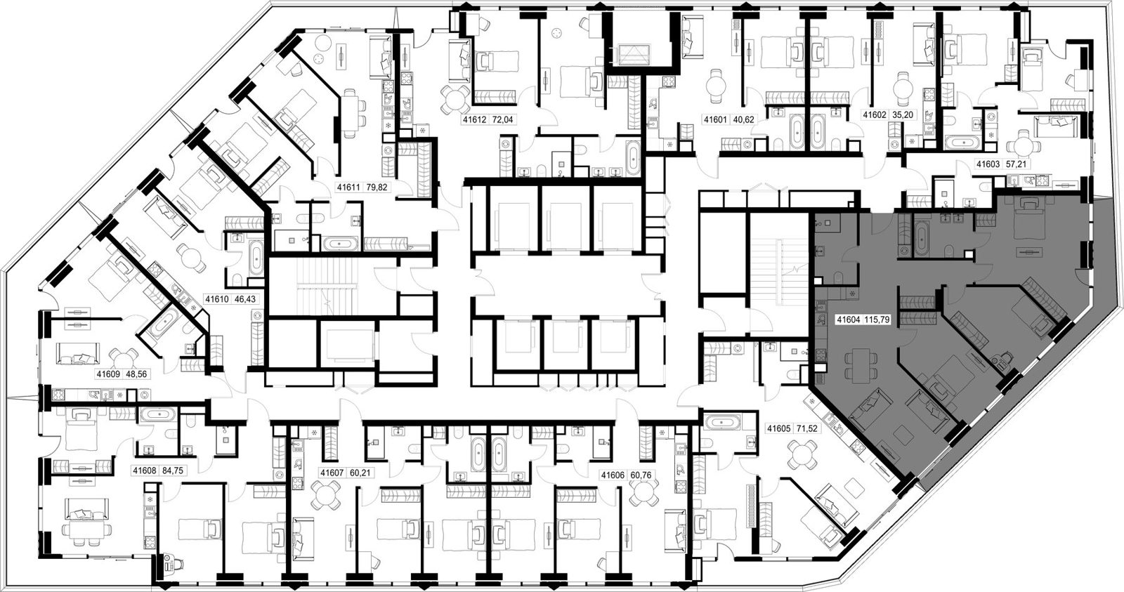 3-комнатная квартира, 115,8 м² — фото 2