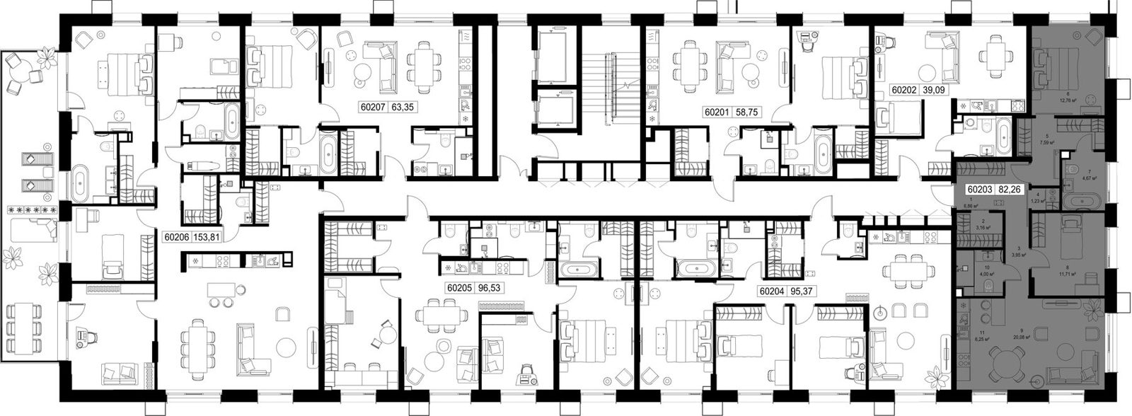 2-комнатная квартира, 82,3 м² — фото 2