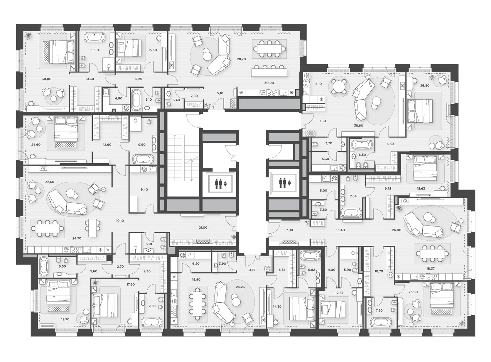 3-комнатная квартира, 219,9 м² — фото 2