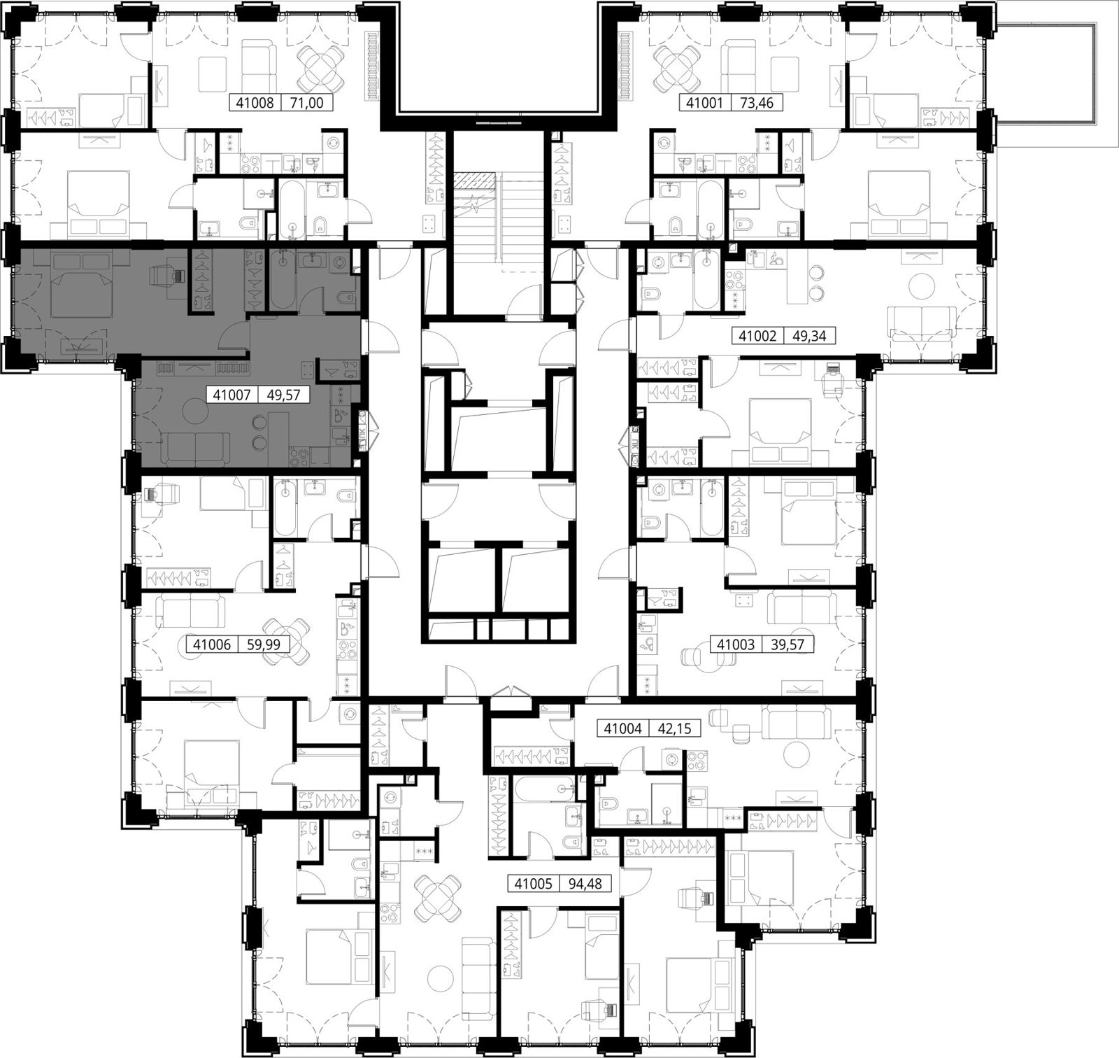 1-комнатная квартира, 49,6 м² — фото 2