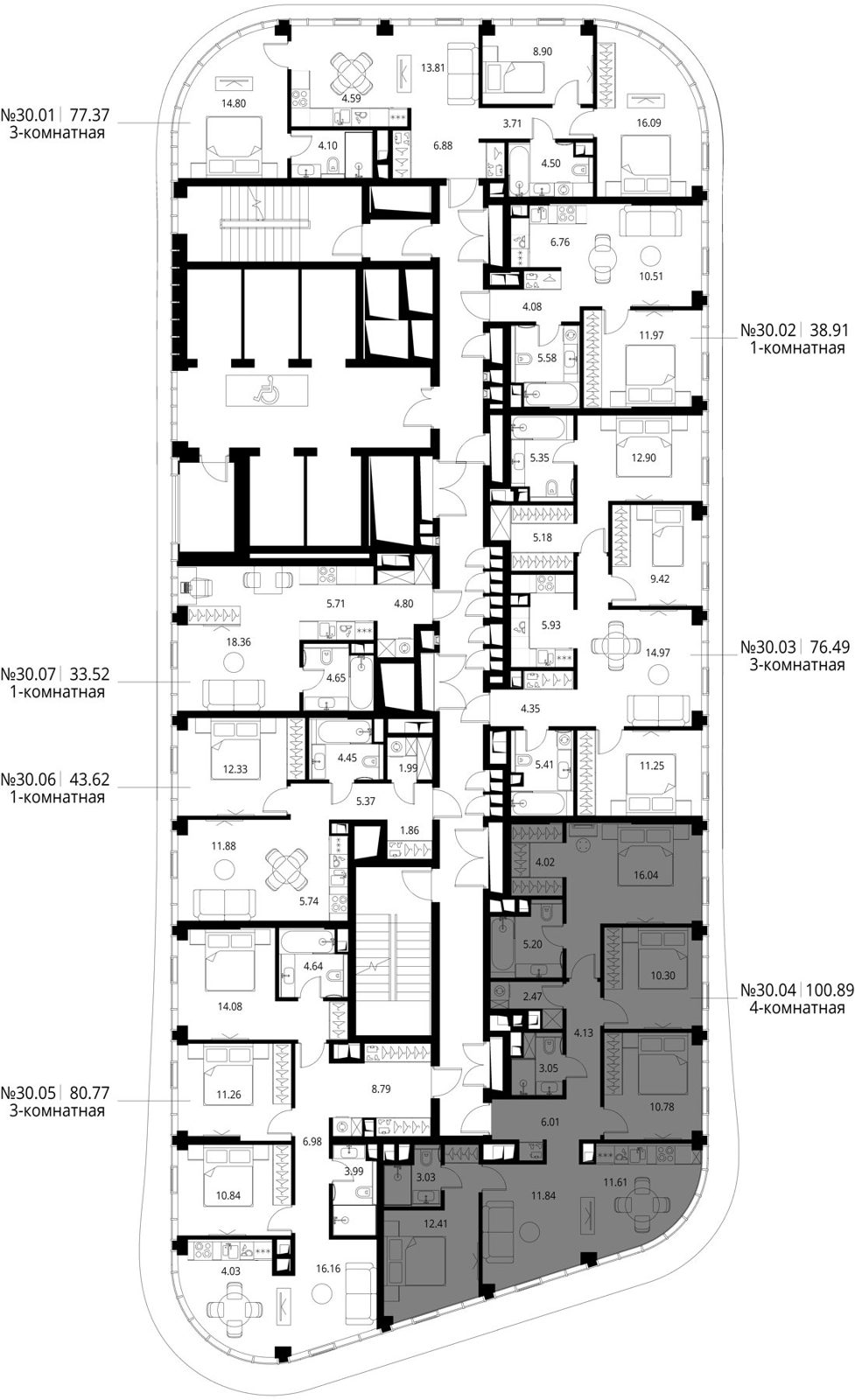 4-комнатная квартира, 100,9 м² — фото 2