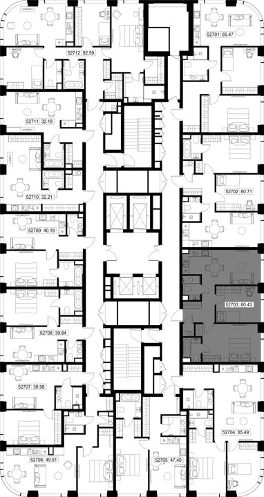 2-комнатная квартира, 60,4 м² — фото 2