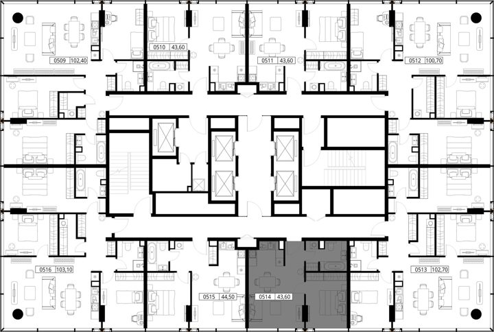 1-комнатная квартира, 43,6 м² — фото 2