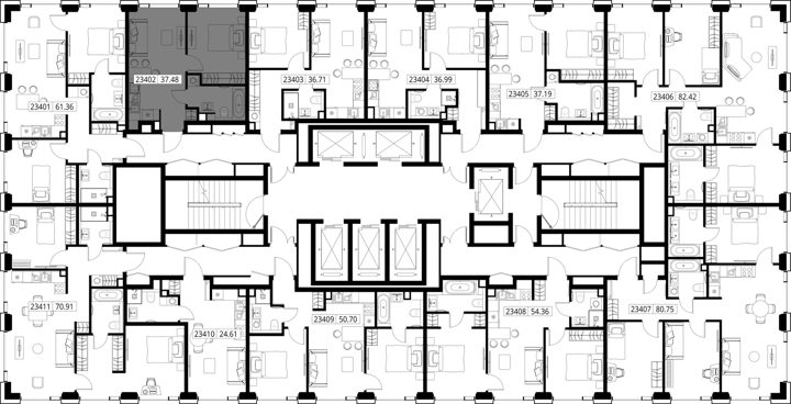 1-комнатная квартира, 37,5 м² — фото 2
