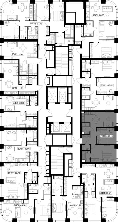 2-комнатная квартира, 60,2 м² — фото 2