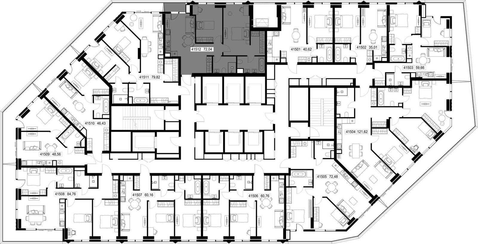 2-комнатная квартира, 72 м² — фото 2
