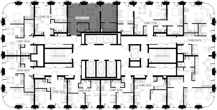 1-комнатная квартира, 50 м² — фото 2