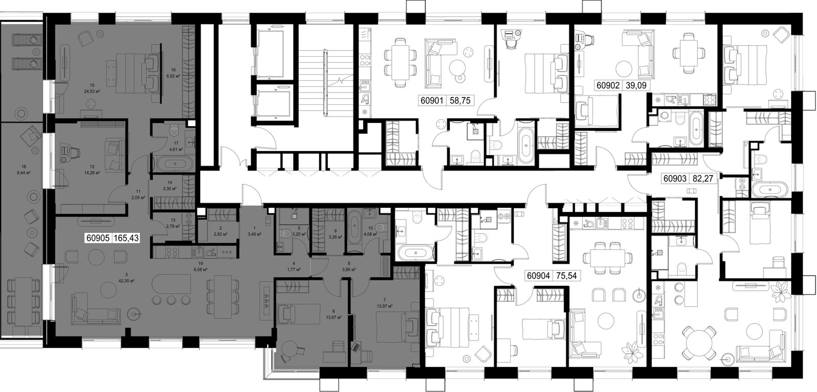4-комнатная квартира, 165,4 м² — фото 2