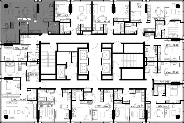2-комнатная квартира, 70,4 м² — фото 2