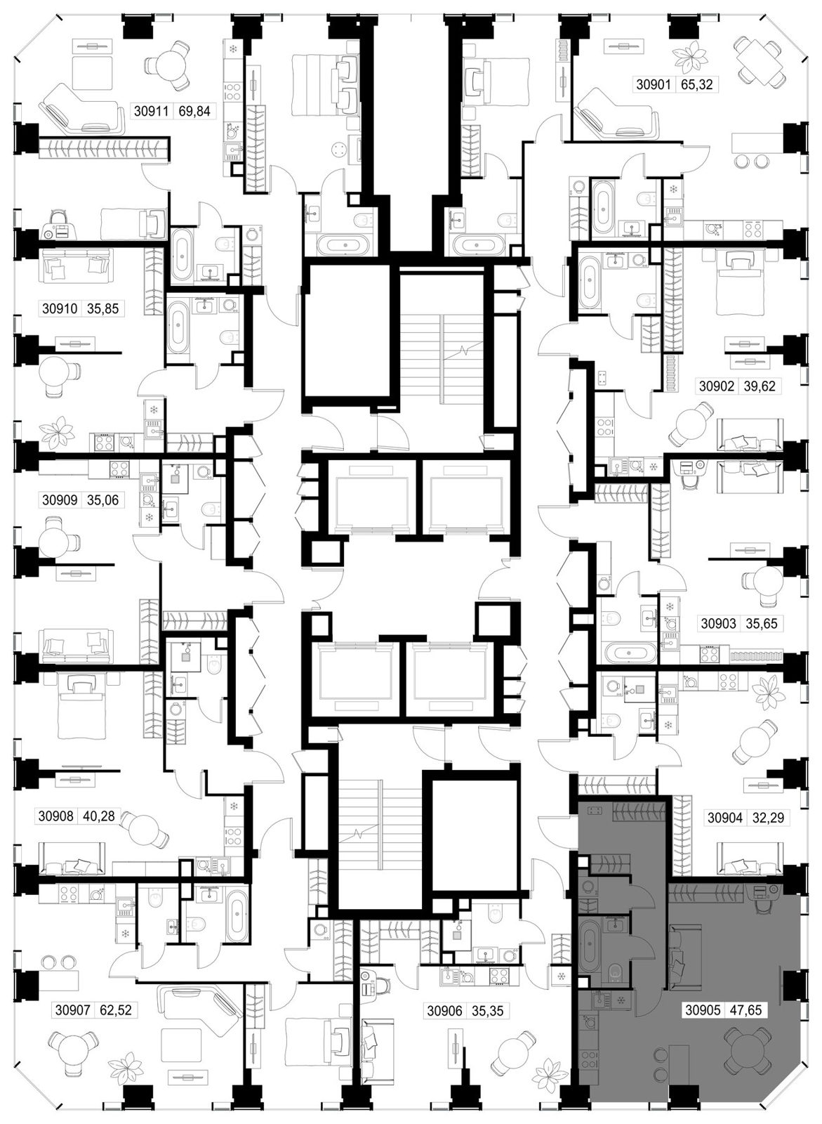 1-комнатная квартира, 47,6 м² — фото 3