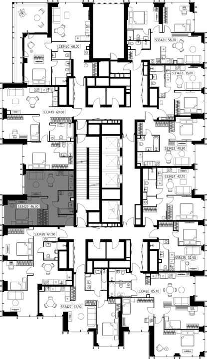 1-комнатная квартира, 46,9 м² — фото 2