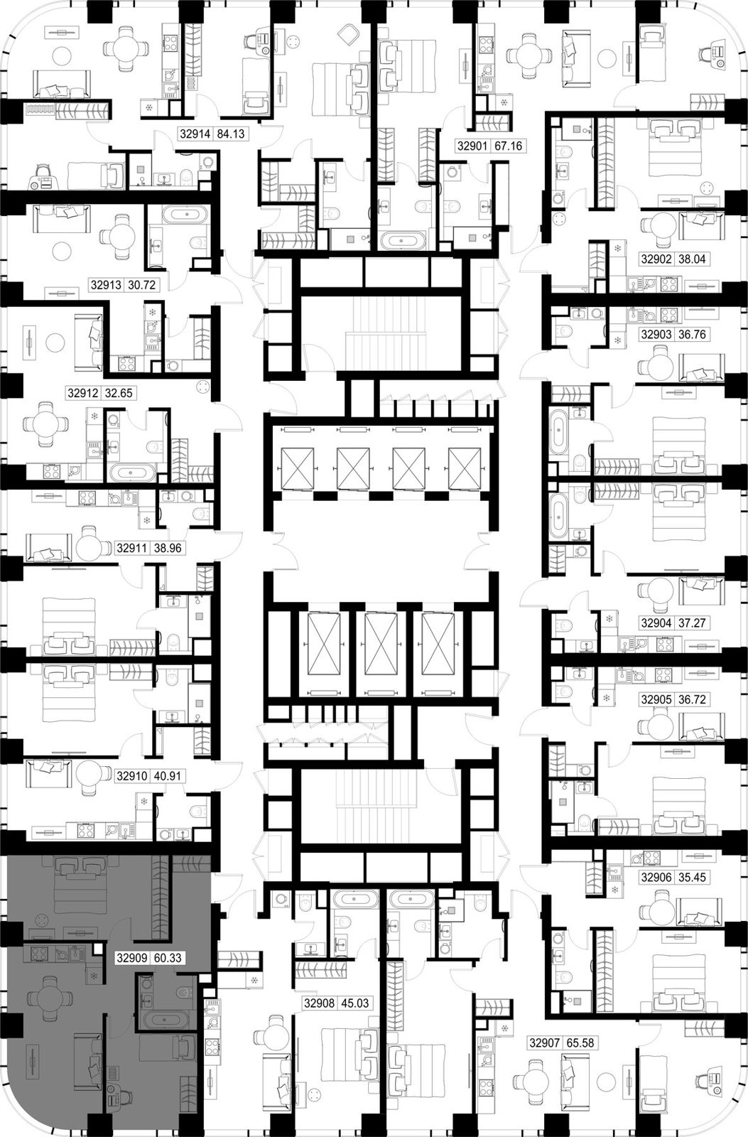 2-комнатная квартира, 60,3 м² — фото 2