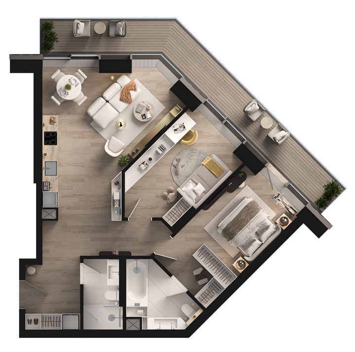 2-комнатная квартира, 81,9 м² — фото 2