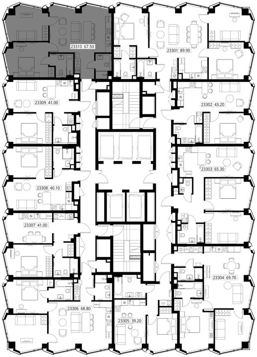 2-комнатная квартира, 67,5 м² — фото 2